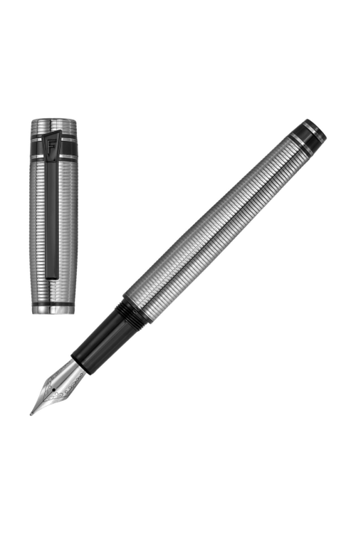 Fountain pen Bold Stripe Chrome & Gun - 1