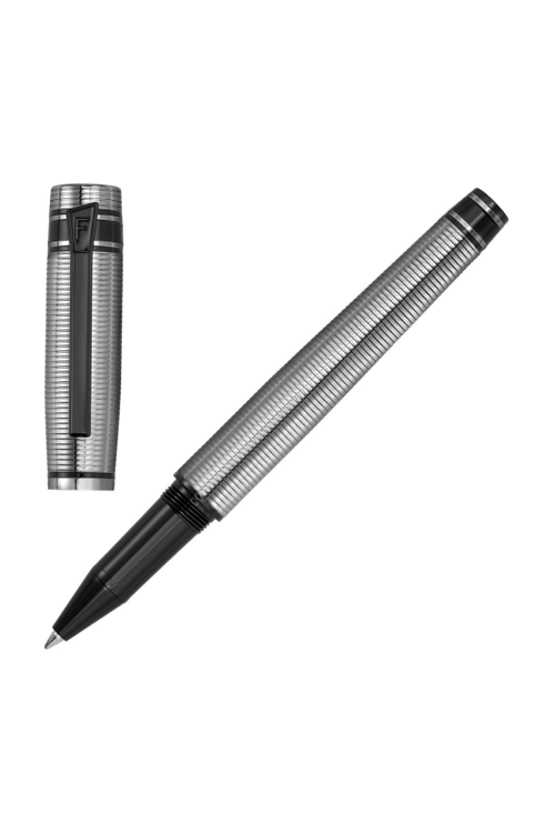 Rollerball pen Bold Stripe Chrome & Gun - 1