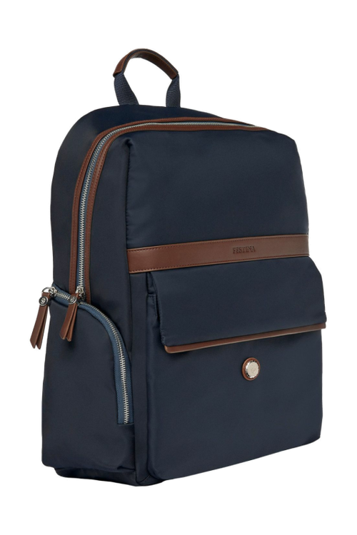Backpack Button Navy & Brown - 5