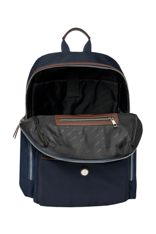 Backpack Button Navy & Brown - 2