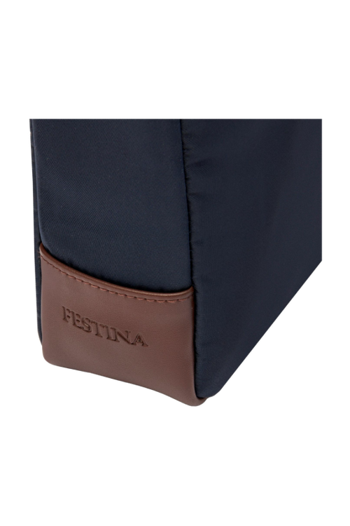 Reporter bag Button Navy & Brown - 4