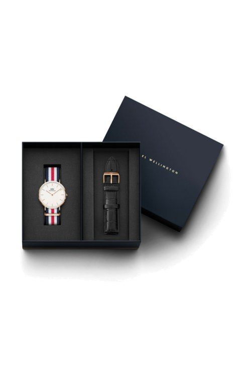 Watch set Classic canterbury RG&White D40 + Bracelet Classic Reading Rose-gold L20