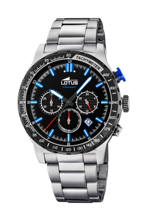 Lotus men's black lotus color stainless steel watch bracelet 