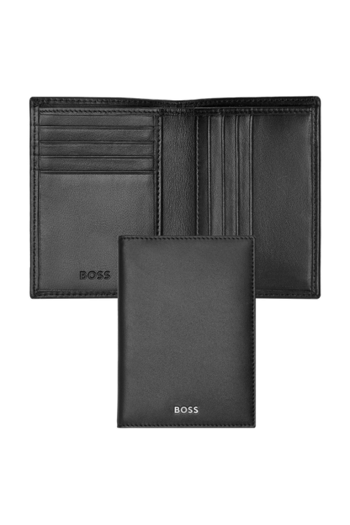 Folding card holder Classic Smooth Black - 1