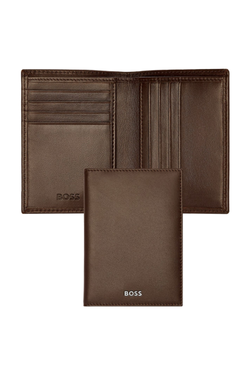 Folding card holder Classic Smooth Brown - 1