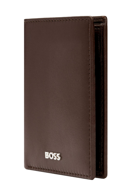Folding card holder Classic Smooth Brown - 3