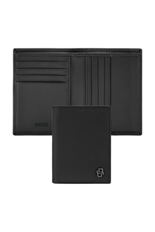 Folding card holder Double B Saffiano Black - 1