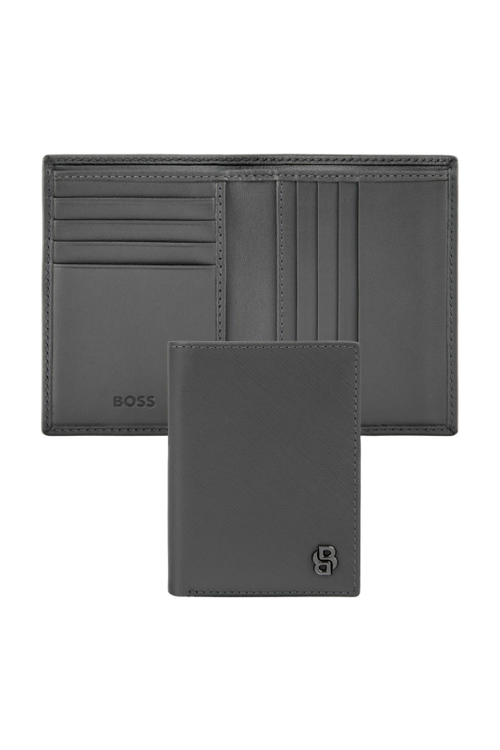 Folding card holder Double B Saffiano Grey - 1