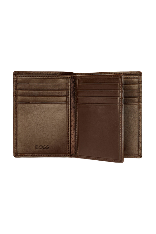Trifold card holder Classic Smooth Brown - 4
