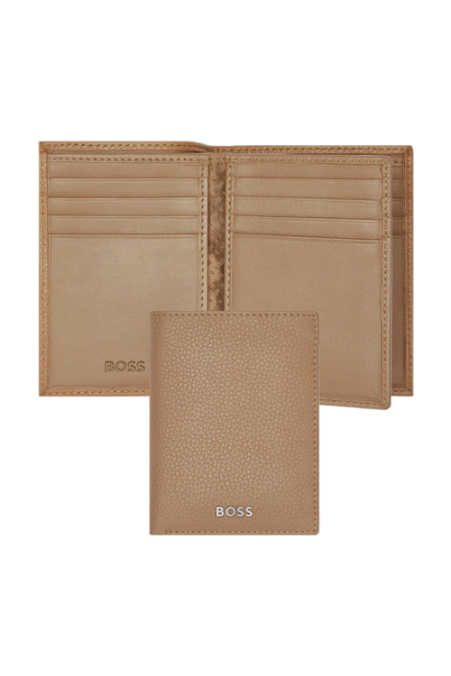 Card holder trifold Classic Grained Camel - 1