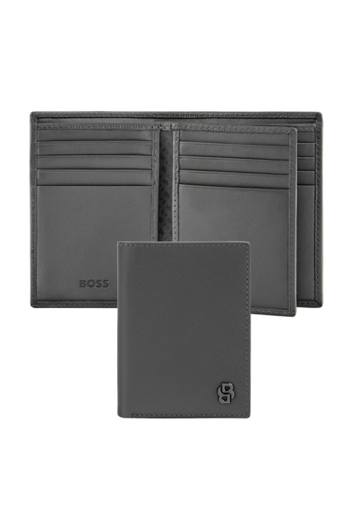 Card holder with flap Double B Saffiano Grey - 1