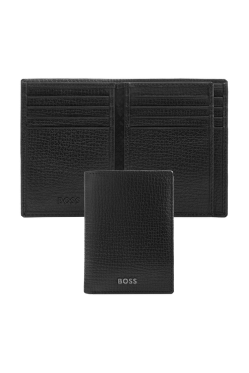 Card holder with flap Grid Black - 1