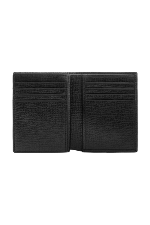 Card holder with flap Grid Black - 4