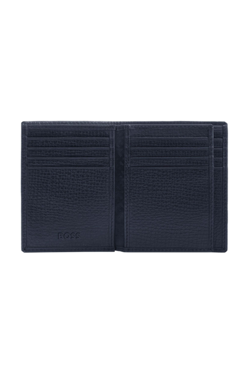 Card holder with flap Grid Navy - 3