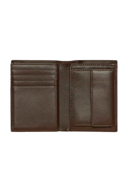 Card holder with flap and money pocket Classic Smooth Brown - 2