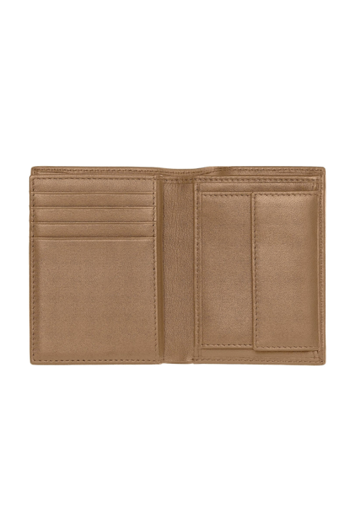 Card holder with flap and money pocket Classic Grained Camel - 2