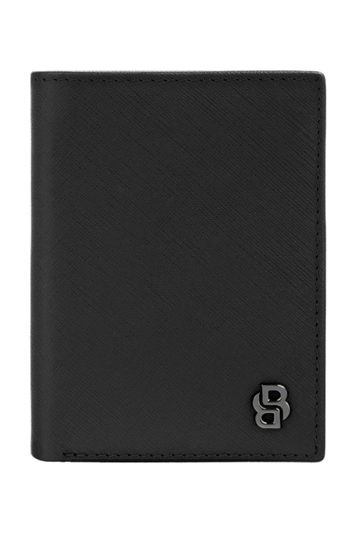 Card holder with flap and money pocket Double B Saffiano Black - 2