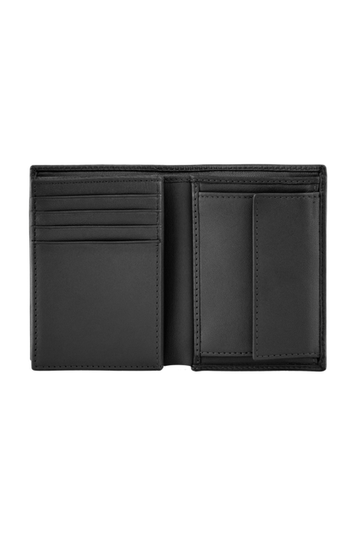 Card holder with flap and money pocket Double B Saffiano Black - 3