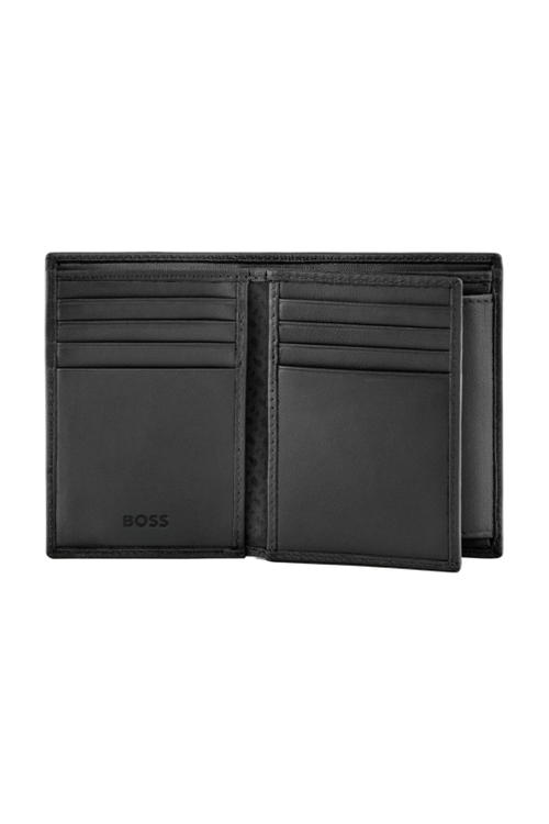 Card holder with flap and money pocket Double B Saffiano Black - 4
