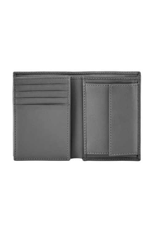 Card holder with flap and money pocket Double B Saffiano Grey - 3