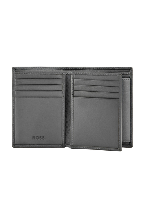 Card holder with flap and money pocket Double B Saffiano Grey - 4