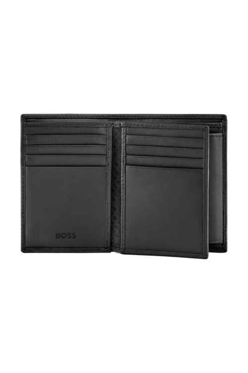 Card holder with flap and money pocket Emblematic Black - 3