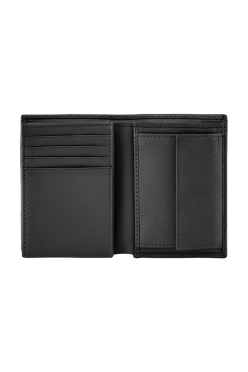Card holder with flap and money pocket Emblematic Black - 4
