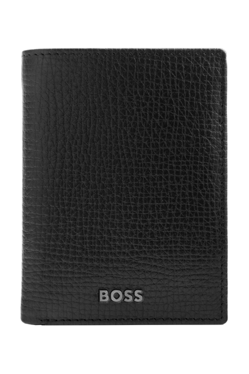 Card holder with flap and money pocket Grid Black - 2