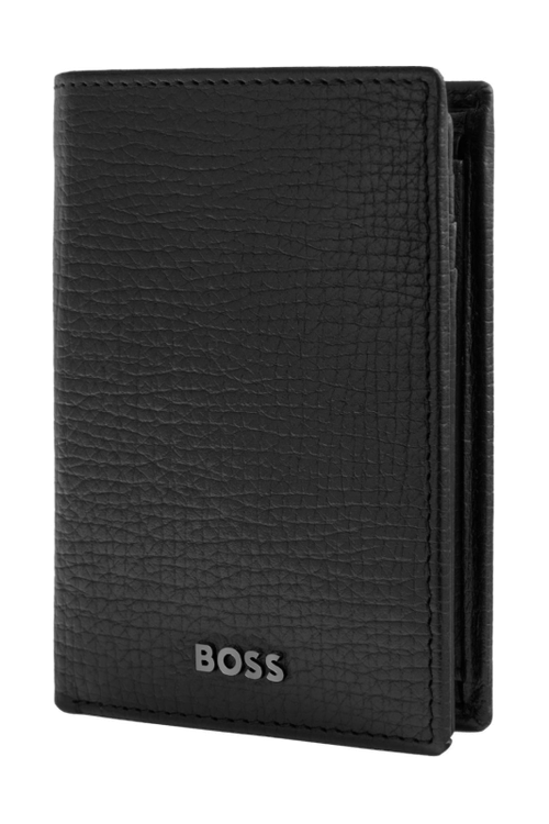 Card holder with flap and money pocket Grid Black - 5