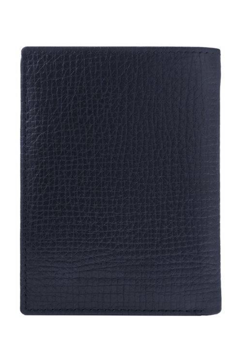 Card holder with flap and money pocket Grid Navy - 6