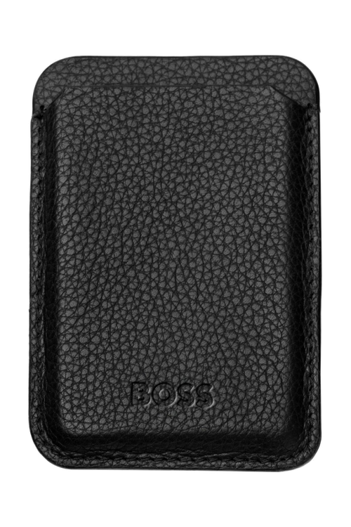 Card holder with Magnet Mobile Classic Grained Black - 1