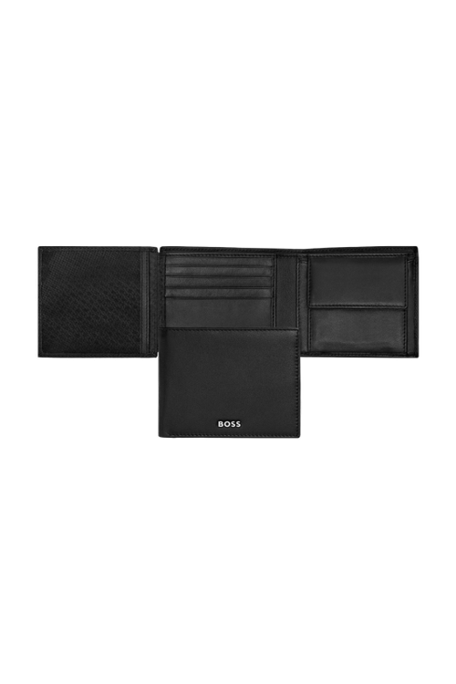 Money wallet with flap Classic Smooth Black - 1