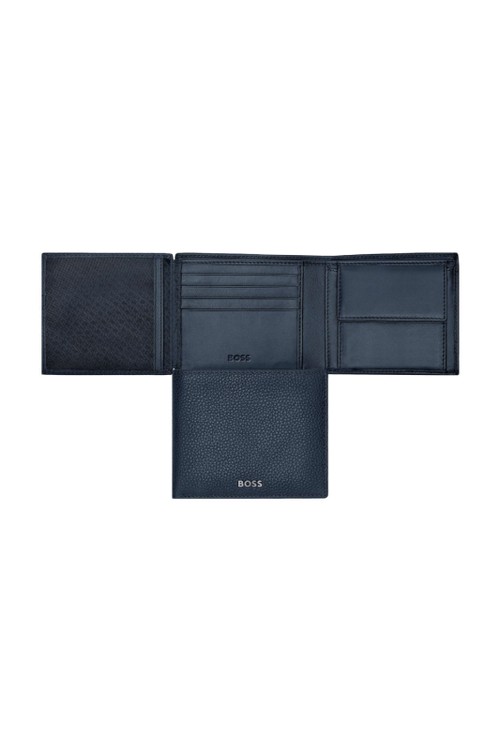 Money wallet with flap Classic Grained Navy - 1