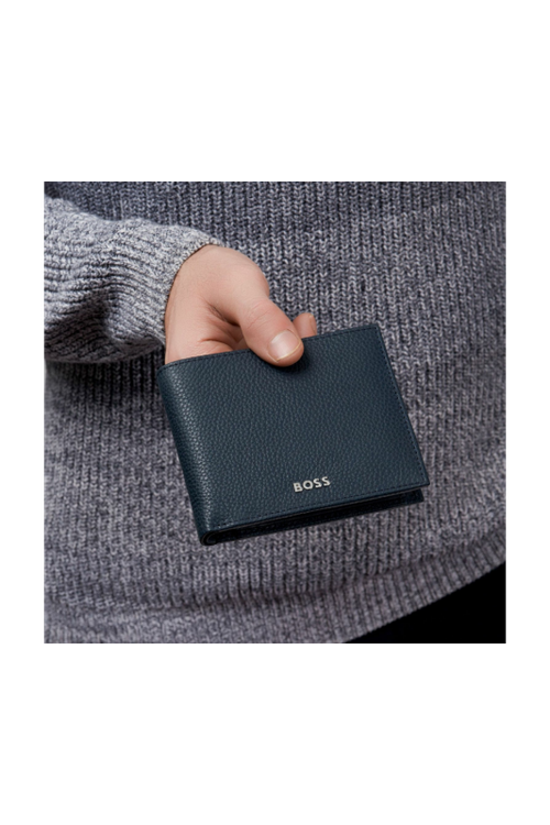 Money wallet with flap Classic Grained Navy - 7