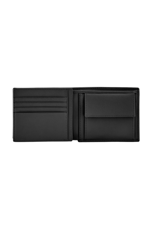 Money wallet with flap Double B Saffiano Black - 3