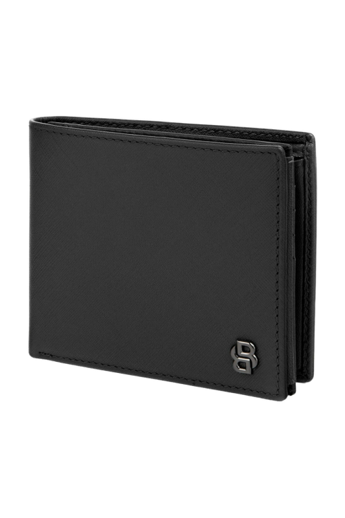 Money wallet with flap Double B Saffiano Black - 5
