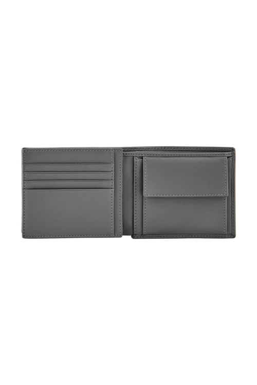 Money wallet with flap Double B Saffiano Grey - 3