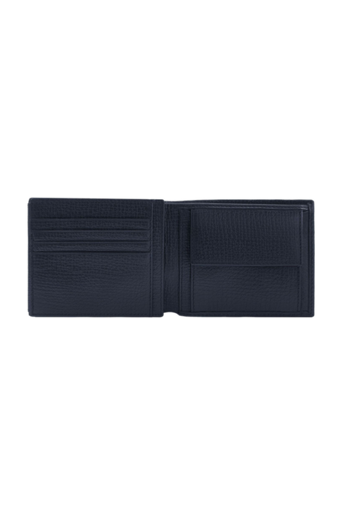 Money wallet with flap Grid Navy - 3