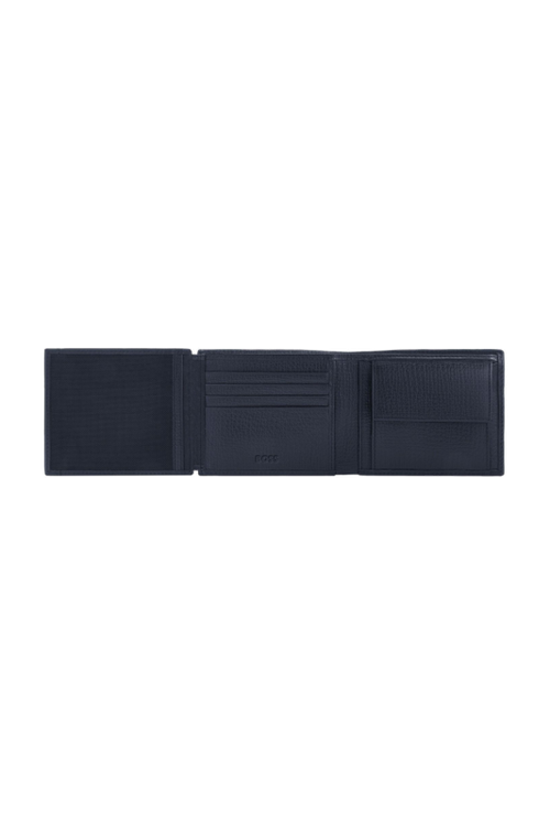 Money wallet with flap Grid Navy - 4