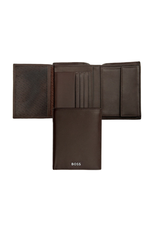 Money wallet Vertical flap Classic Smooth Brown - 1