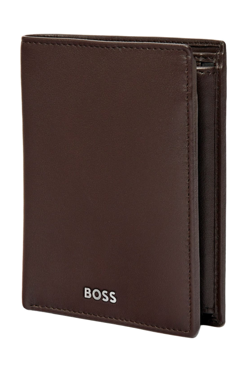 Money wallet Vertical flap Classic Smooth Brown - 5