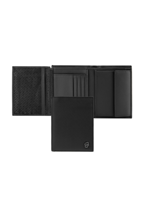 Money wallet with flap Double B Saffiano Black - 1