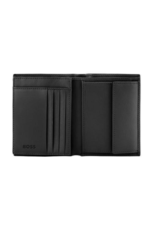 Money wallet with flap Double B Saffiano Black - 3