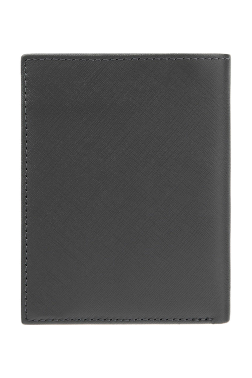 Money wallet with flap Double B Saffiano Grey - 6