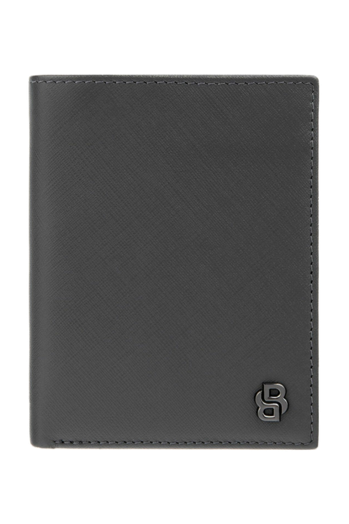 Money wallet with flap Double B Saffiano Grey - 2
