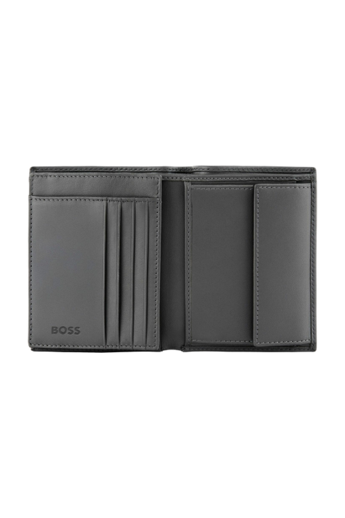 Money wallet with flap Double B Saffiano Grey - 3
