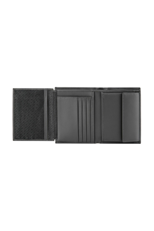 Money wallet with flap Double B Saffiano Grey - 4