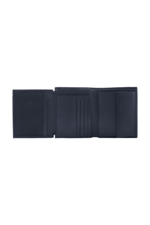 Money wallet with flap Grid Navy - 4
