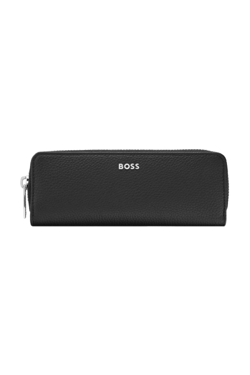 Zipped double pen case Classic Grained Black - 2