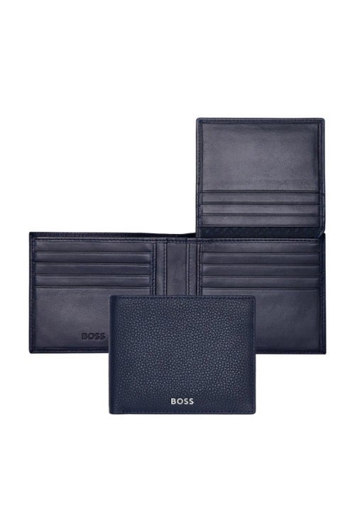 Wallet with flap Classic Grained Navy - 1